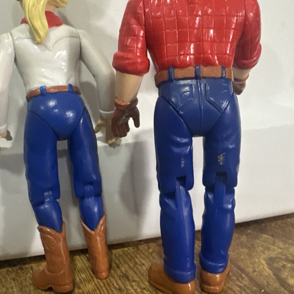 1995 Tonka Farm Figures Western Cowboy Cowgirl Mom Dad Farm Ranch Mechanic LOT 3 - Picture 7 of 9